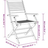  Sklopive vrtne stolice 8 kom 54,5x61,5x86,5 cm od drva bagrema | shoptok.hr
