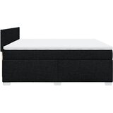 Krevet s oprugama i madracem crni 200x200 cm od tkanine | shoptok.hr