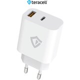 Teracell Kućni punjač Evolution TC-15GP, QC 3.0, PD 3.0, 20W sa PD iPhone Lightning kablom, Beli, 1.2m Cene