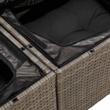  Sjedeća garnitura za vrt 6 pcs Siva Poliratan, čelik i staklo | shoptok.hr