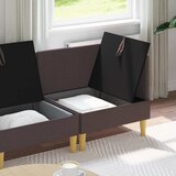  Set namještaja za dnevni boravak 4 pcs Tamno smeđa Tkanina | shoptok.hr