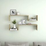 vidaXL Zidne police 2 kom boja hrasta sonome 100x15x20 cm od iverice | shoptok.hr