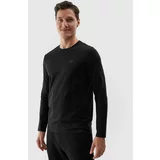 4f Men's Plain Long Sleeve T-Shirt - Black