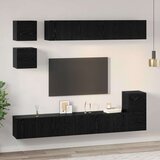  Set TV komoda 8 kom. Crni hrast Konstruirano drvo Crna 80 x 30 x 30 cm | Shoptok.si