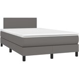  box spring s madracem LED sivi 120x200cm od umjetne kože | shoptok.hr