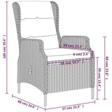  3-dijelni vrtni blagovaonski set smeđi Smeđa Dužina stola 80 cm | shoptok.hr