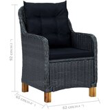  Jedilna garnitura 3-delna temno siva | Shoptok.si