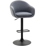  Barska stolica s podesivom visinom naslonom i osloncem za noge izgled lana 54 cm x 54 cm x 112 cm siva Cijene