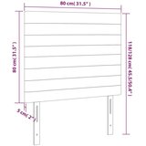  Uzglavlje tamnosmeđe 80x5x118/128 cm od tkanine | shoptok.hr