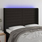 vidaXL LED uzglavlje crno 147 x 16 x 118/128 cm od tkanine Cijene