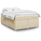  Krevet s oprugama i madracem krem 160x200 cm od tkanine | shoptok.hr