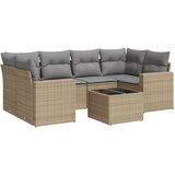 Maison Chic Seti vrtnega pohištva - Vrtna garnitura - Vrtni pohištvo set 7-delna z blazinami bež poli ratan, (21806425) | Shoptok.si