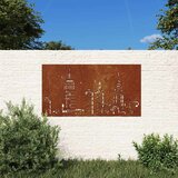  Vrtni zidni ukras 105 x 55 cm čelik COR-TEN s uzorkom horizonta | Eponuda.ba