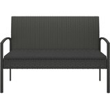  Vrtna klupa s jastukom crna 105 cm od poliratana | shoptok.hr