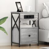vidaXL Noćni ormar Sivi hrast sonoma 40 x 31 x 60 cm Konstruirano drvo | shoptok.hr