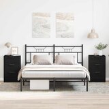  Noćni ormar 2 pcs Crni hrast 40 x 65 x 65 cm Konstruirano drvo | shoptok.hr