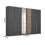 Modern Living Omara S Klasičnimi Vrati Lamella, Siva, Barva Hrasta | Shoptok.si
