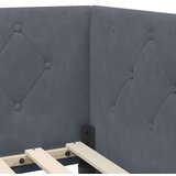 vidaXL Kotna postelja z vzmetnico Temno siva 80 x 200 cm Žamet | Shoptok.si