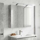  Kopalniška ogledalna omara Betonsko siva 80 x 14.5 x 70 cm, (5000232875) | Shoptok.si