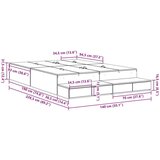  Postelja s shranjevanjem Stari les Trden les 140 x 190 cm, (22084026) | Shoptok.si