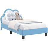 Krevet za djecu s uzglavljem Plava 80 x 160 cm PU | shoptok.hr