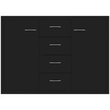 vidaXL komoda črna 88x30x65 cm iverna plošča | Shoptok.si