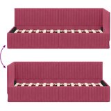  Kutni okvir kreveta Vinska crvena 80 cm x 200 cm Baršun | shoptok.hr