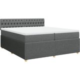 Maison Chic Box spring postelja - Vzmetna postelja z vzmetnico temno siva 200x200 cm blago SL11736, (21902764) | Shoptok.si