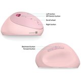 Connect IT CMO-2600-PK - Ergonomski bežični miš 800/1200/1600 DPI 1xAA roze | Eponuda.com
