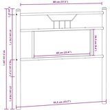  Zamjensko uzglavlje dimljena boja hrasta 80 cm konstruirano drvo i čelik | shoptok.hr