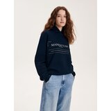 Reserved potiskan pulover - mornarsko modra | Shoptok.si