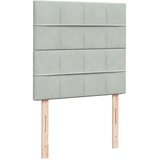 vidaXL Otomanski posteljni okvir z vzmetnicami siv 80x200 cm žamet | Shoptok.si