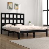 Okvir za krevet od masivne borovine crni 140 x 190 cm | shoptok.hr