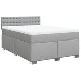 Maison Chic Box spring postelja - Vzmetna postelja z vzmetnico svetlo siva 140x200 cm blago SL24669, (21890742) | Shoptok.si