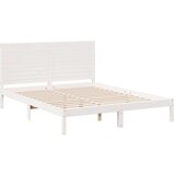  Dugi okvir kreveta bez madraca bijeli 160 x 220 cm masivno drvo | shoptok.hr