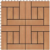 vidaXL pločice za trijem 11 kom WPC 30 x 30 cm 1 m² boja tikovine Cijene
