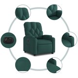  Električni naslonjač od tkanine tamnozeleni | shoptok.hr