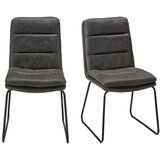 Bessagi Home stol kona, temno siva, mikrovlakna | Shoptok.si