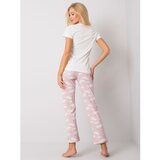 Fashion Hunters Two-piece white pajamas with a print | Shoptok.si