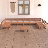  Vrtna sedežna garnitura 11-delna trdna borovina, (20999039) Cene