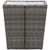  Stolić za čaj sivi 41,5x41,5x43cm poliratana od kaljenog stakla | Eponuda.com