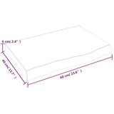 Stolna ploča svjetlosmeđa 60x40x(2-6) cm tretirana hrastovina | shoptok.hr