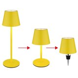 Globo 58488Y-LED stona lampa VANNIE — prigušiva, upravljanje na dodir, punjiva, za spoljašnju upotrebu, 3W/5V, IP54, 1800mAh, žuta | Eponuda.com