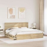 Konstrukcija postelje s predalom Sonoma hrast 200 x 200 cm, (5000121474) | Shoptok.si