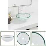 The Living Store Umivalnik kaljeno steklo 30x12 cm prozoren - Umivalnik, (21744780) Cene
