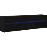 TV ormar S LED lampica s ladicama s pohranom Crna 182 x 34 x 50 cm Konstruirano drvo | shoptok.hr