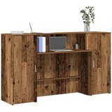  Sprejemna miza starinski les 180x50x103,5 cm inženirski les | Shoptok.si