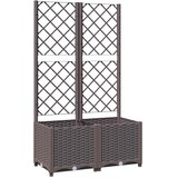  Vrtna sadilica s rešetkom smeđa 80 x 40 x 136 cm PP | Eponuda.ba