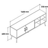 Hanah home TV komoda, krem Slike