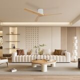  ZEVENTI - Plafonski ventilator VELLON Wi-Fi Tuya bela/paulovnija + daljinski upravljač | Eponuda.com